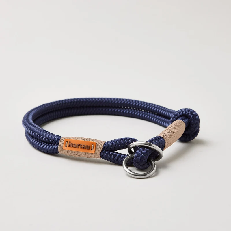 Zugstopp-Halsband Indigo Sea BEIGE