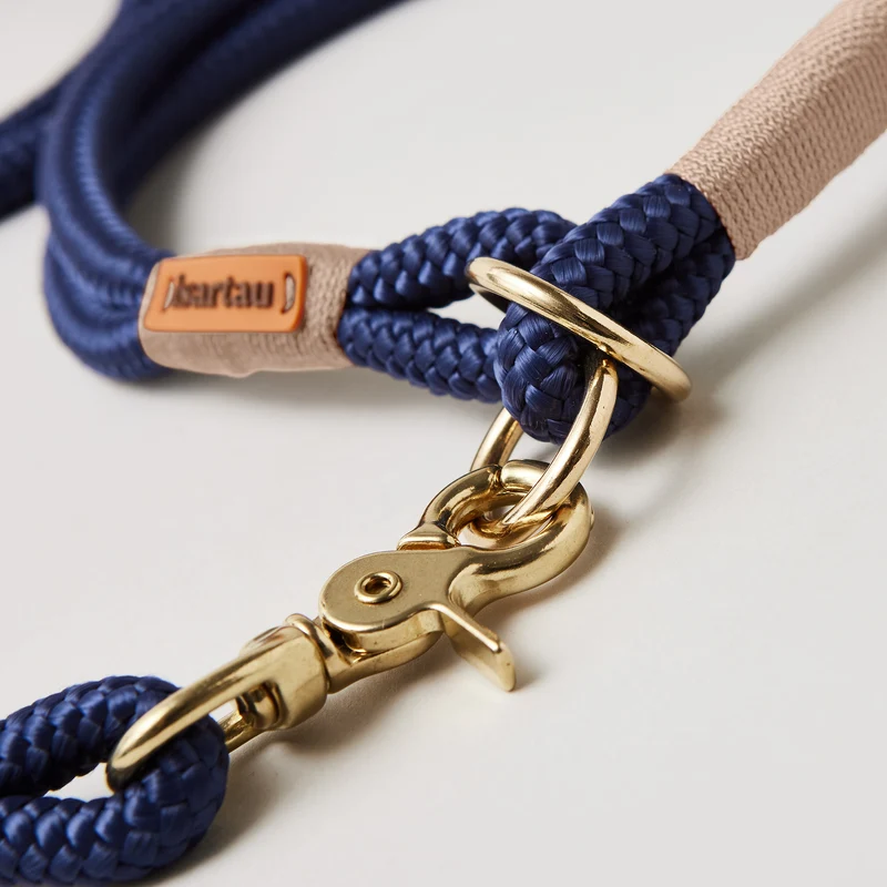 Zugstopp-Halsband Indigo Sea BEIGE