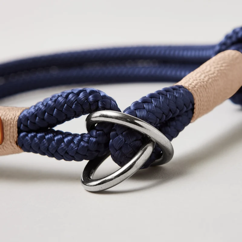 Zugstopp-Halsband Indigo Sea BEIGE
