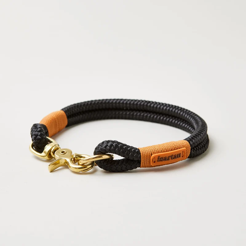 Festes Halsband Black Mamba ROST-ORANGE