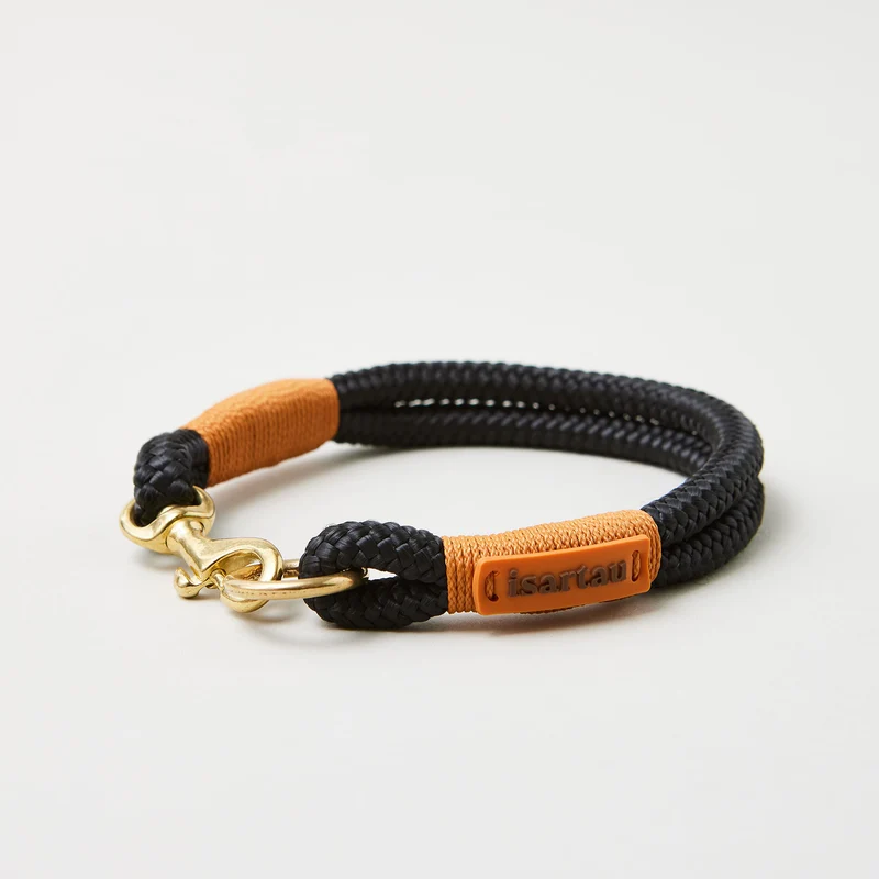 Festes Halsband Black Mamba ROST-ORANGE