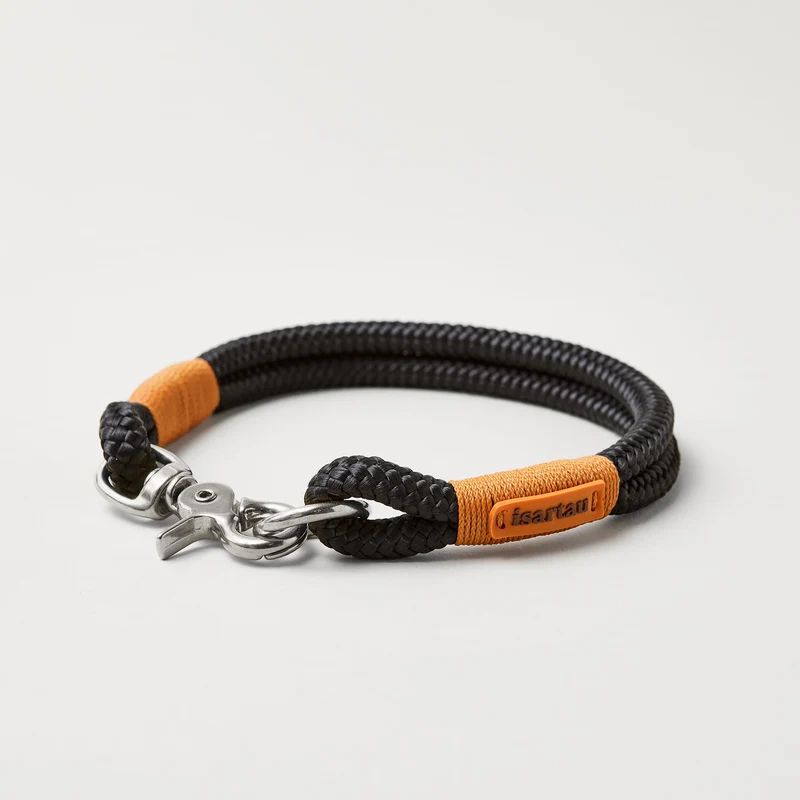 Festes Halsband Black Mamba ROST-ORANGE