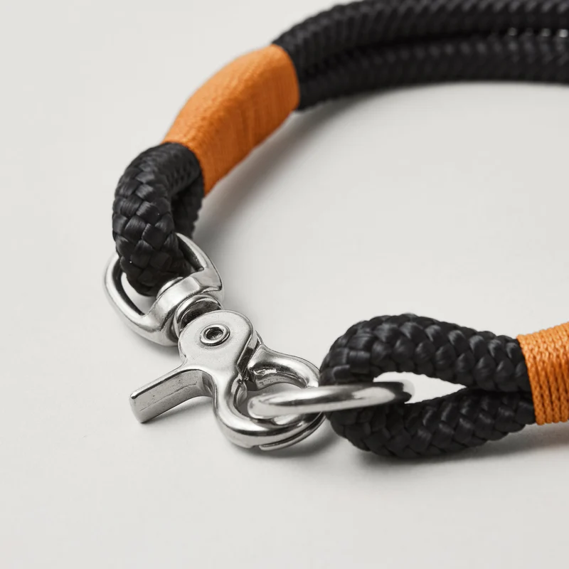 Festes Halsband Black Mamba ROST-ORANGE