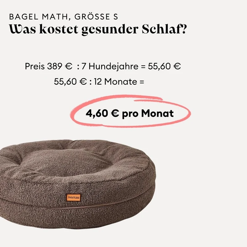 Hundebett rund, Bagelbettchen, Fell BEIGE