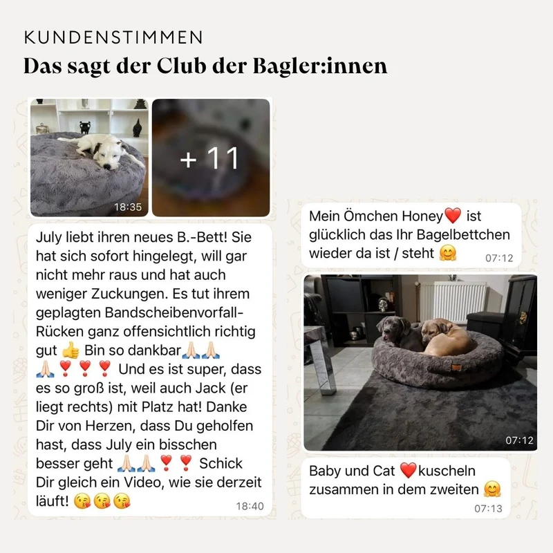 Hundebett rund, Bagelbettchen, Fell BEIGE