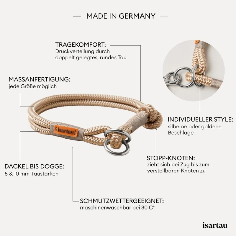 Zugstopp-Halsband Wood Owl SAND