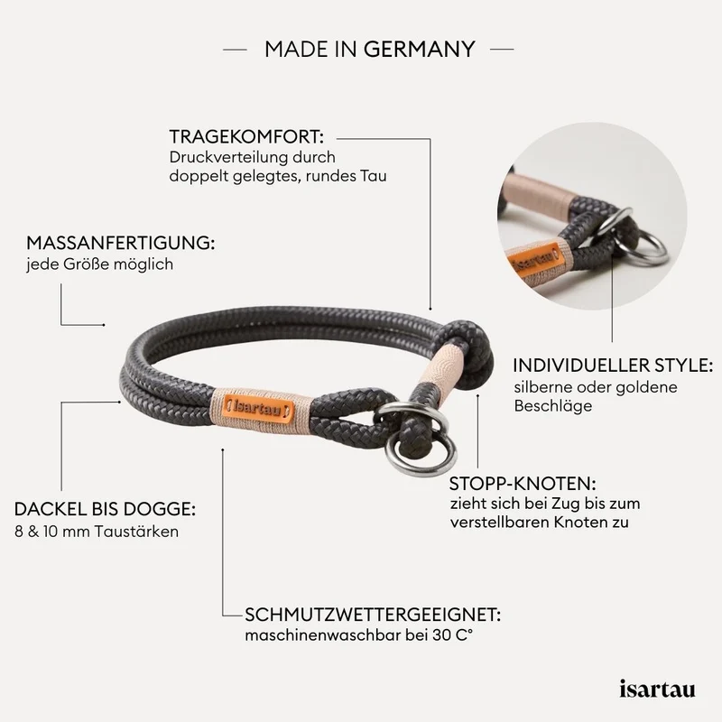 Zugstopp-Halsband Heaven's Rock BEIGE