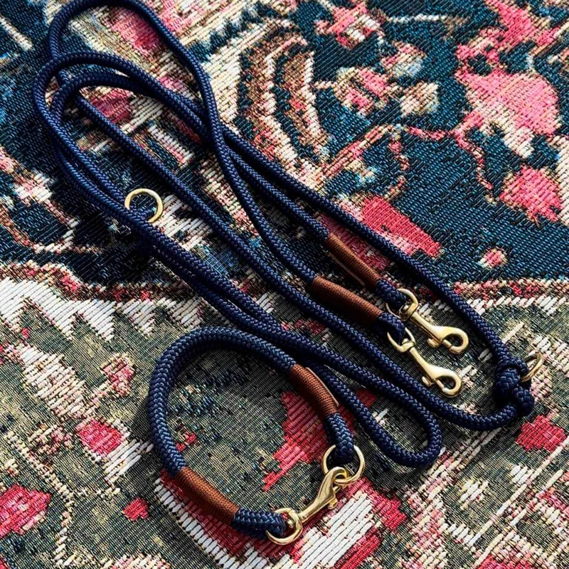 Zugstopp-Halsband Indigo Sea Kastanie