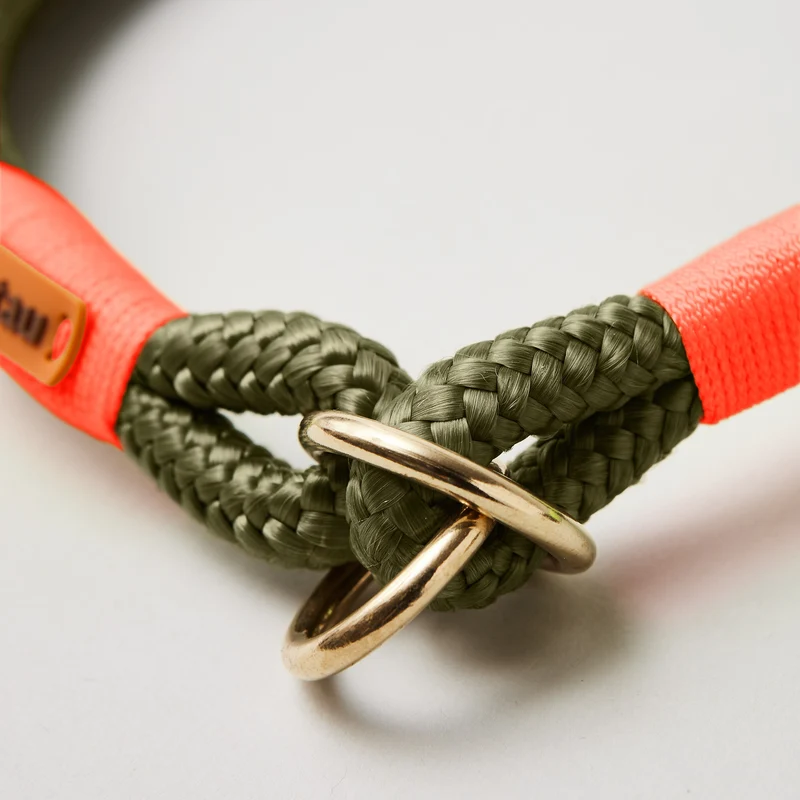 Zugstopp-Halsband Olive Grove NEONORANGE