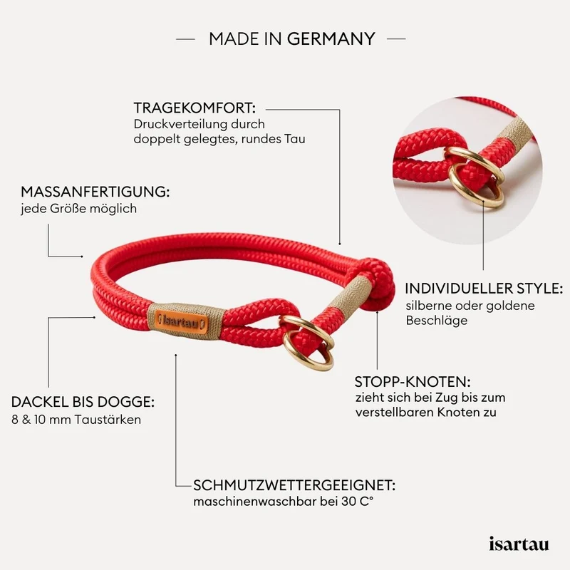 Zugstopp-Halsband Red Fairy GOLD