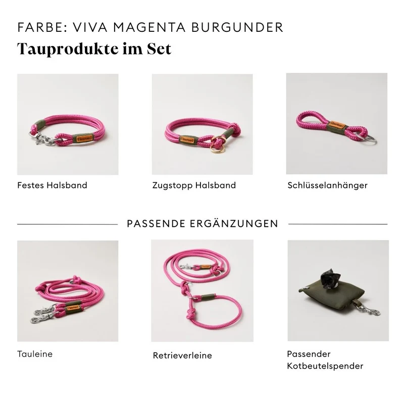 Zugstopp-Halsband Viva Magenta OLIV