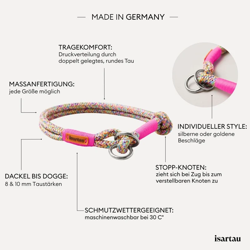 Zugstopp-Halsband Easy Summer NEONPINK