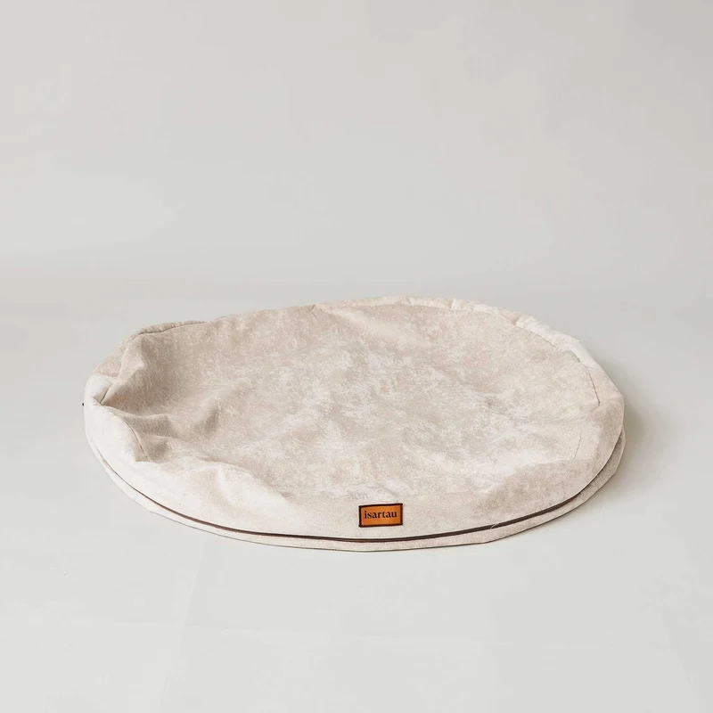 Wechselbezug für Bagelbettchen rund, Velours BEIGE