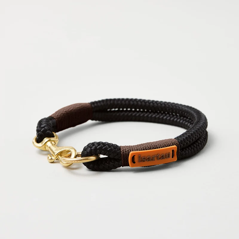 Festes Halsband Black Mamba DUNKELBRAUN