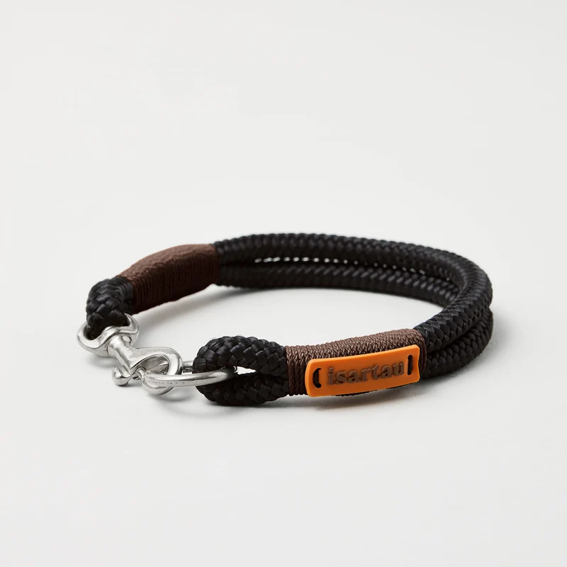 Festes Halsband Black Mamba DUNKELBRAUN