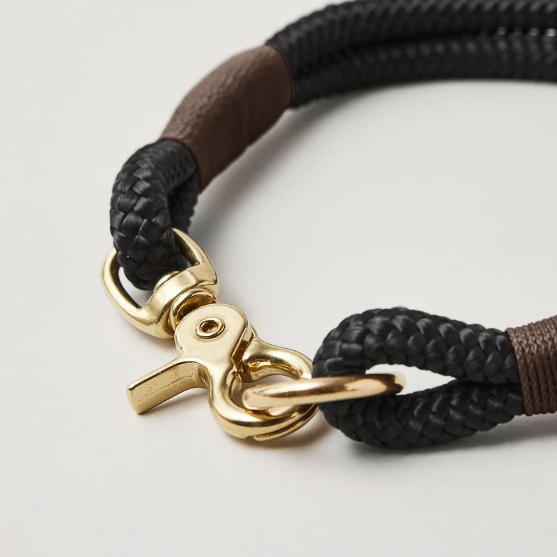 Festes Halsband Black Mamba DUNKELBRAUN