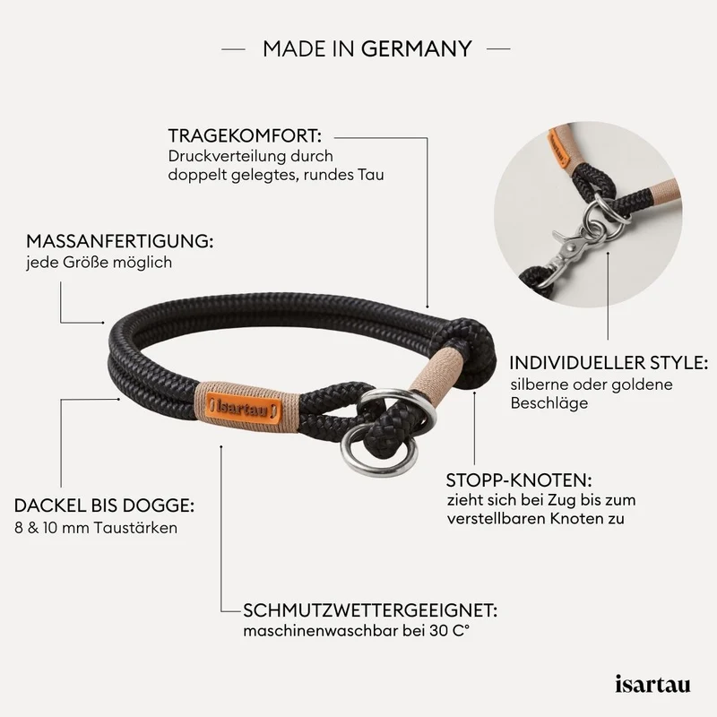 Zugstopp-Halsband Black Mamba BEIGE