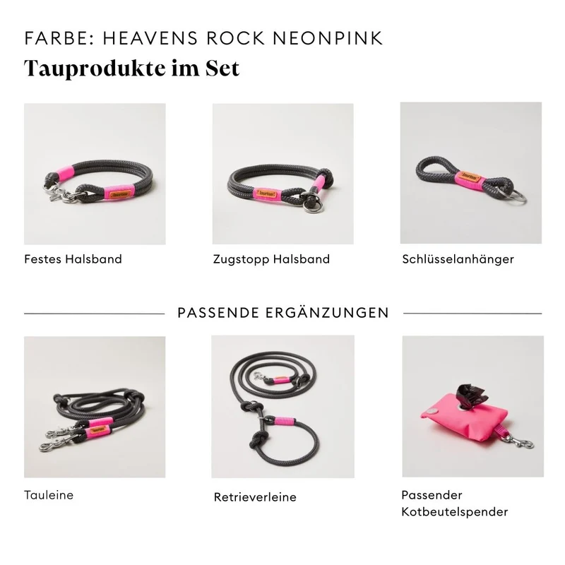 Festes Halsband Heaven's Rock NEONPINK