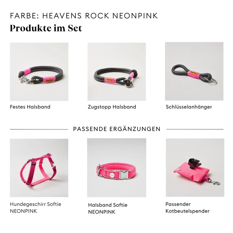 Festes Halsband Heaven's Rock NEONPINK