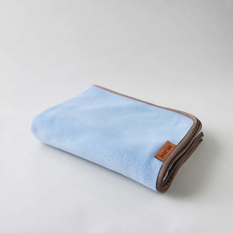 Hundedecke Schmusefleece HELLBLAU, 100×140 cm