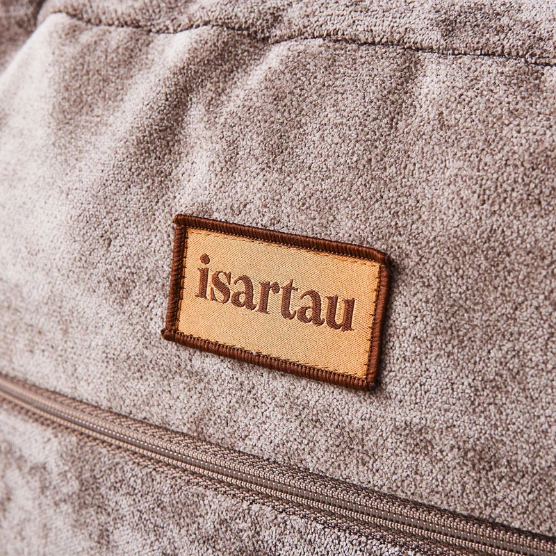 Hundebett rund, Bagelbettchen, Velours TAUPE