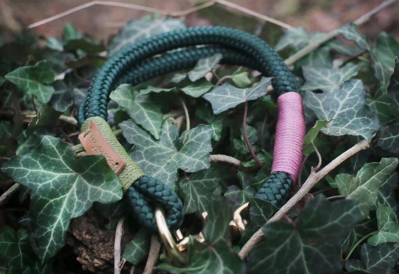 Festes Halsband Evergreen ROSE-GRÜN