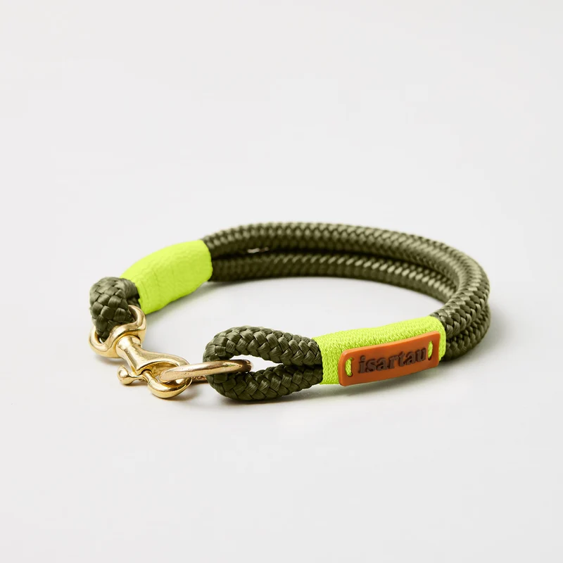 Festes Halsband Olive Grove NEONGELB