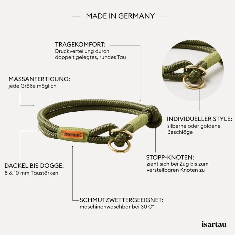 Zugstopp-Halsband Olive Grove MOOS