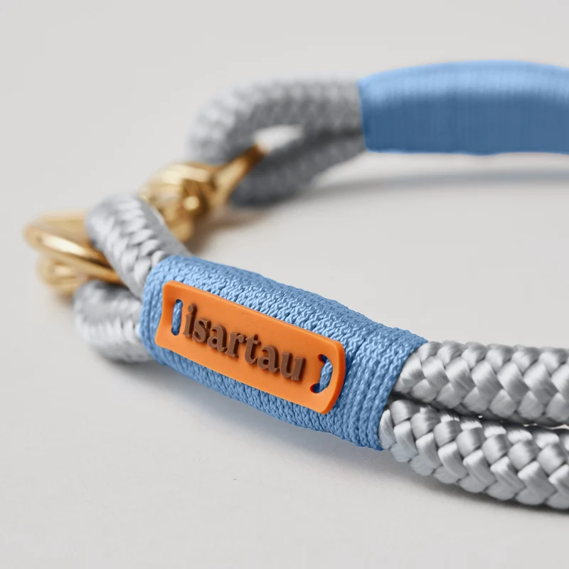 Festes Halsband Pebble Stone HELLBLAU