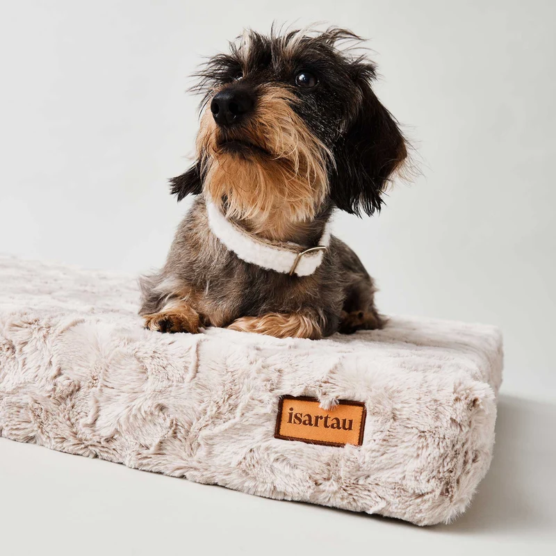 Hundematte eckig, Ortho, Fell BEIGE