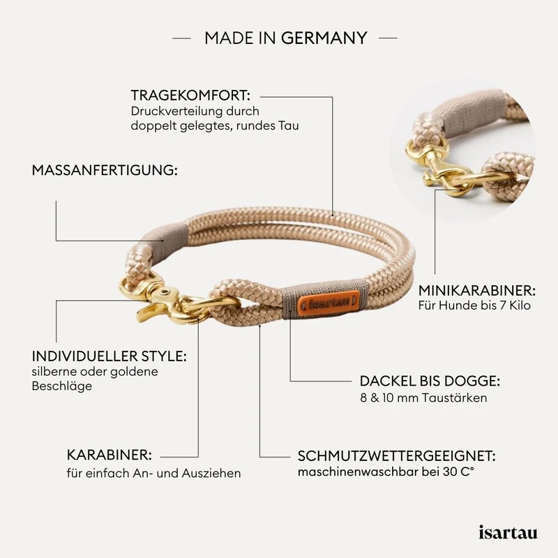 Festes Halsband Wood Owl SAND