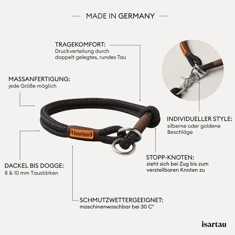 Zugstopp-Halsband Black Mamba DUNKELBRAUN