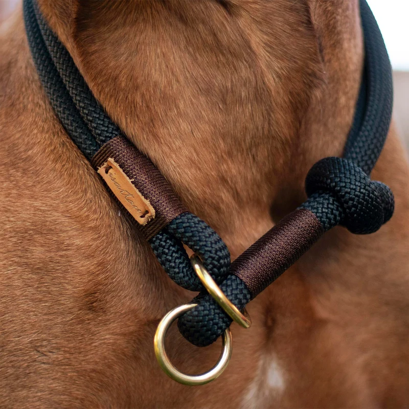 Zugstopp-Halsband Black Mamba DUNKELBRAUN