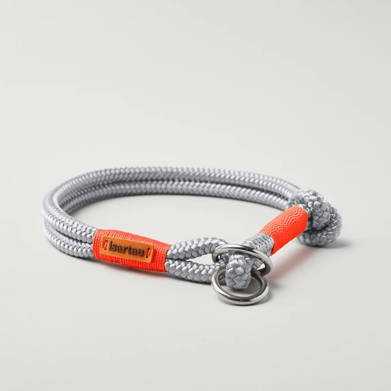 Zugstopp-Halsband Pebble Stone NEONORANGE