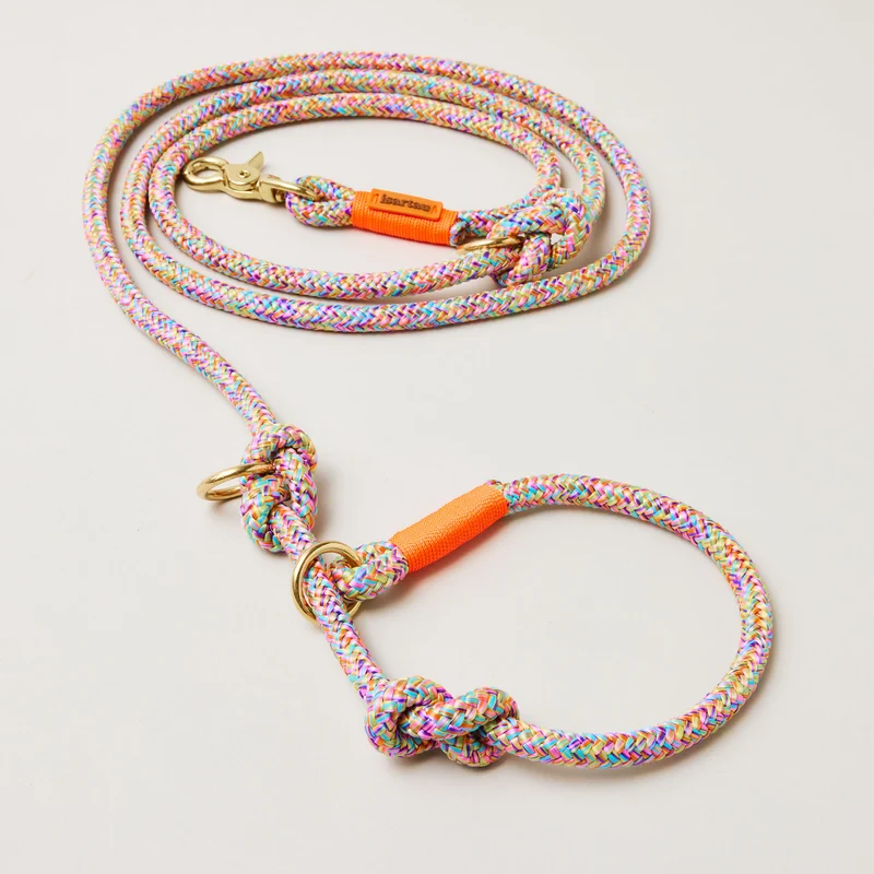 Tau-Retrieverleine Easy Summer NEONORANGE, 190 cm (integrierte Halsung)