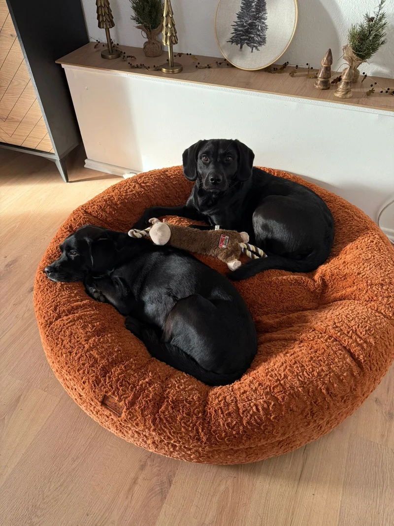 Hundebett rund, Bagelbettchen, Fell ZIMT