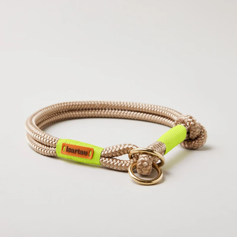 Zugstopp-Halsband Wood Owl NEONGELB