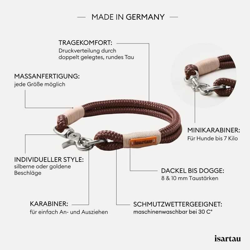 Festes Halsband Classy Chestnut BEIGE