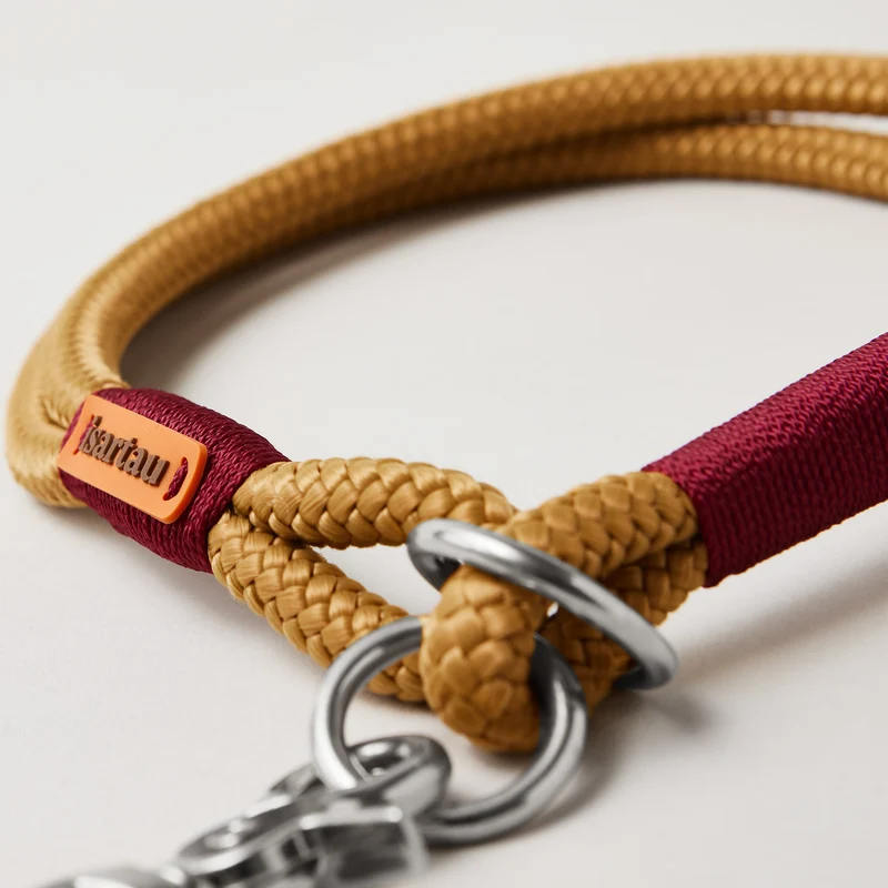 Zugstopp-Halsband Sweet Toffee BURGUNDER