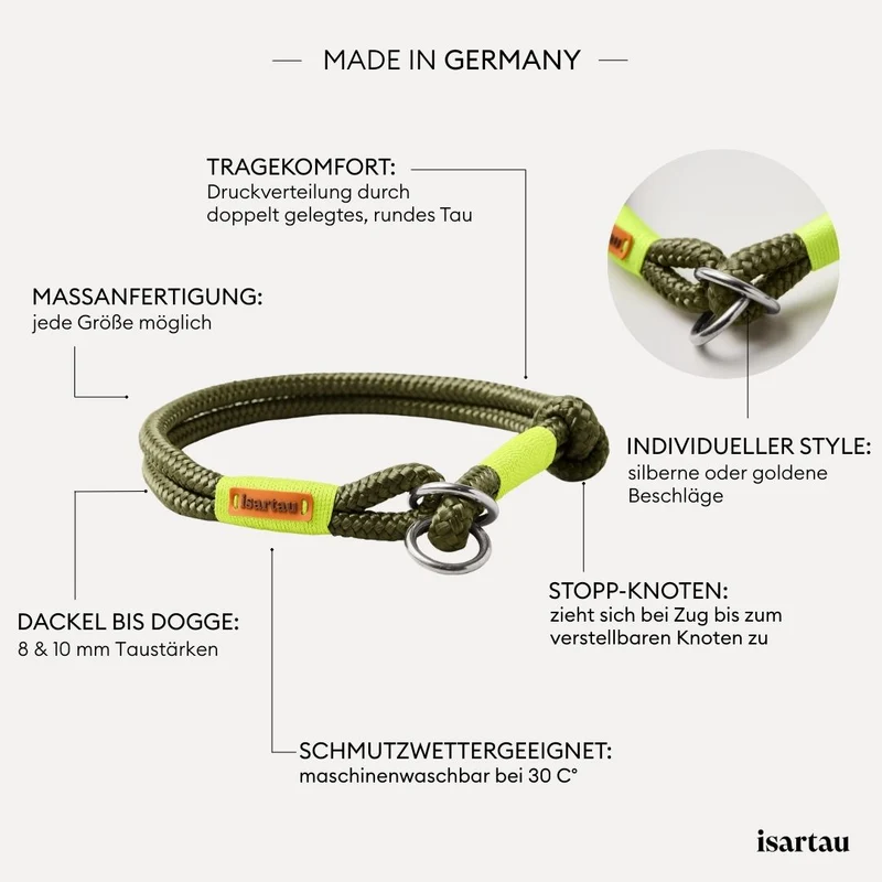 Zugstopp-Halsband Olive Grove NEONGELB