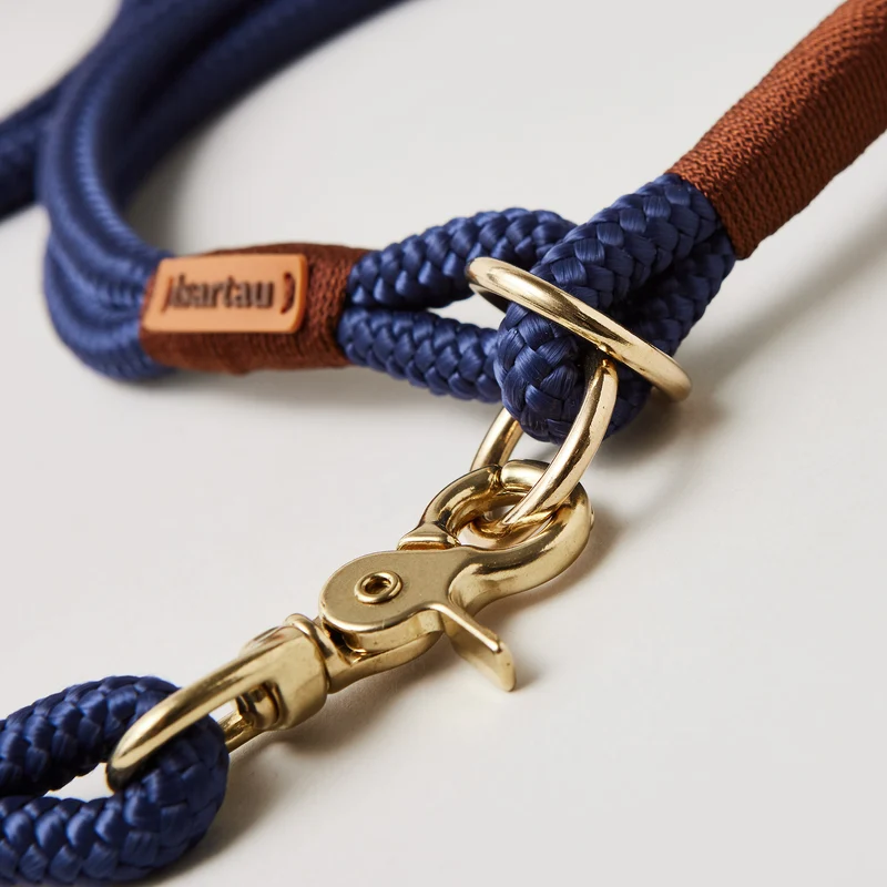 Zugstopp-Halsband Indigo Sea Kastanie
