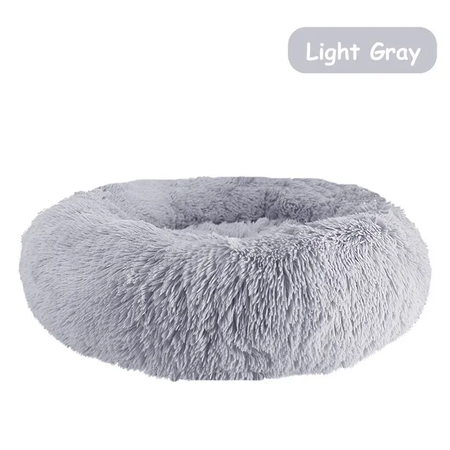 Long Plush Pet Dog Bed Super Soft Round Dog Kennel Winter Warm Dogs Cat Bed Comfortable Cushion for Small Medium Large dog