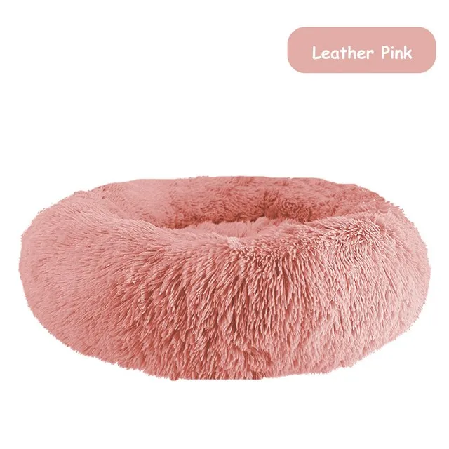 Long Plush Pet Dog Bed Super Soft Round Dog Kennel Winter Warm Dogs Cat Bed Comfortable Cushion for Small Medium Large dog