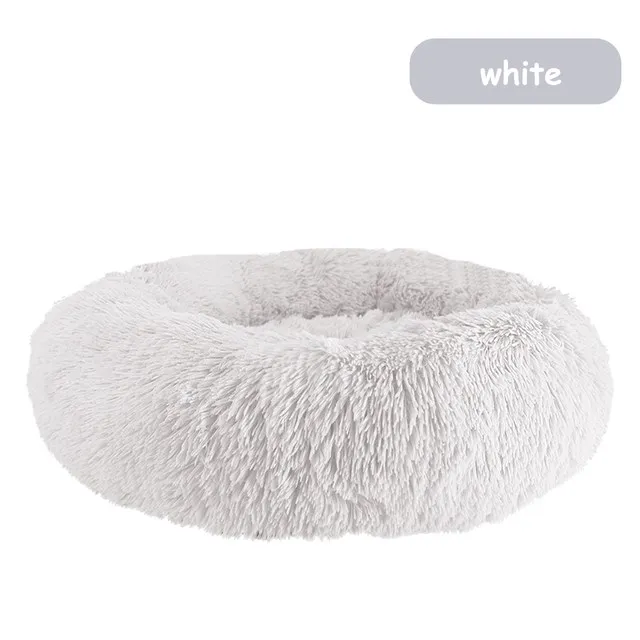 Long Plush Pet Dog Bed Super Soft Round Dog Kennel Winter Warm Dogs Cat Bed Comfortable Cushion for Small Medium Large dog