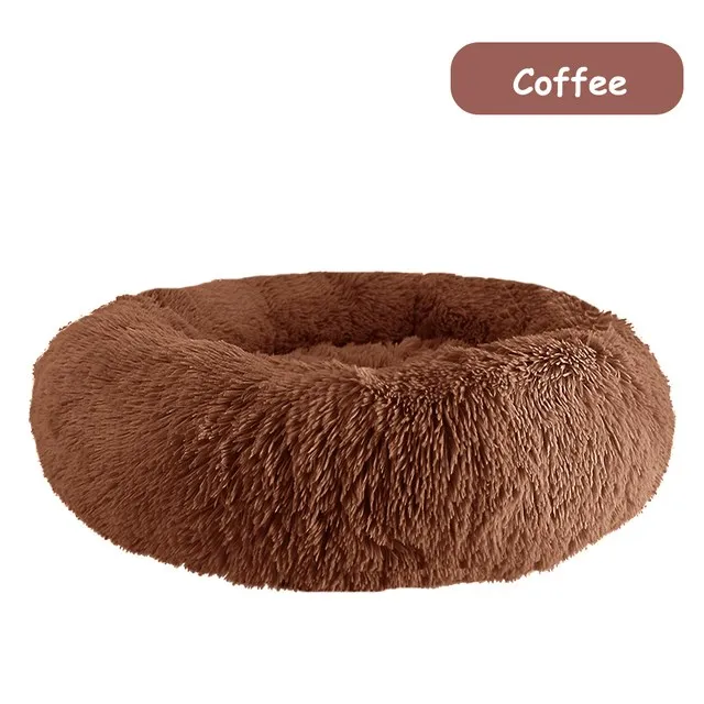Long Plush Pet Dog Bed Super Soft Round Dog Kennel Winter Warm Dogs Cat Bed Comfortable Cushion for Small Medium Large dog