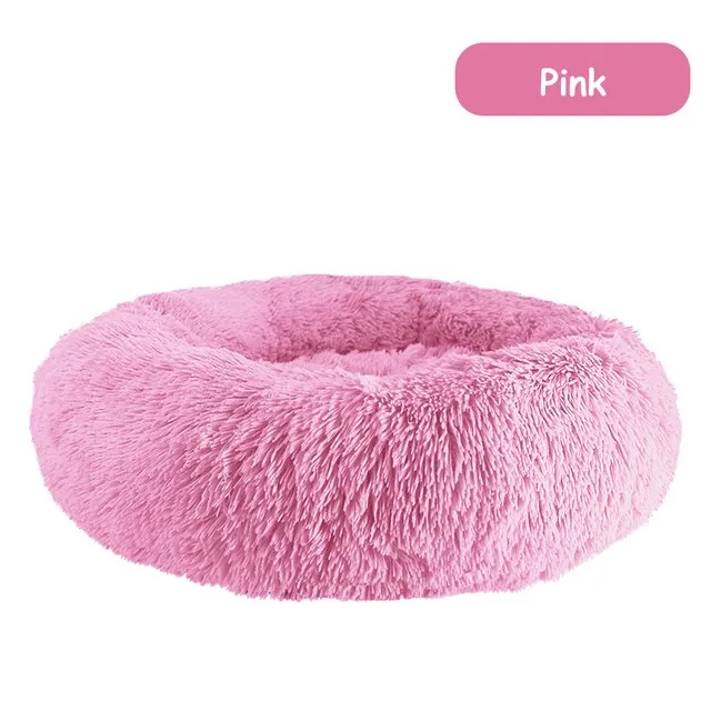 Long Plush Pet Dog Bed Super Soft Round Dog Kennel Winter Warm Dogs Cat Bed Comfortable Cushion for Small Medium Large dog