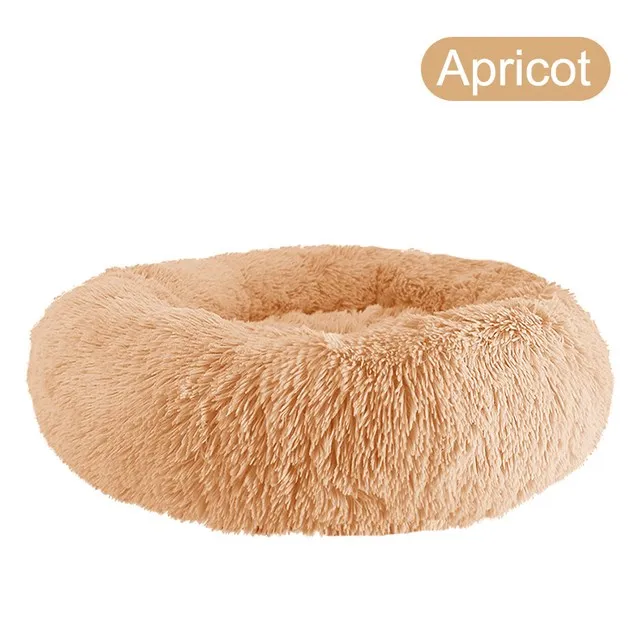 Long Plush Pet Dog Bed Super Soft Round Dog Kennel Winter Warm Dogs Cat Bed Comfortable Cushion for Small Medium Large dog
