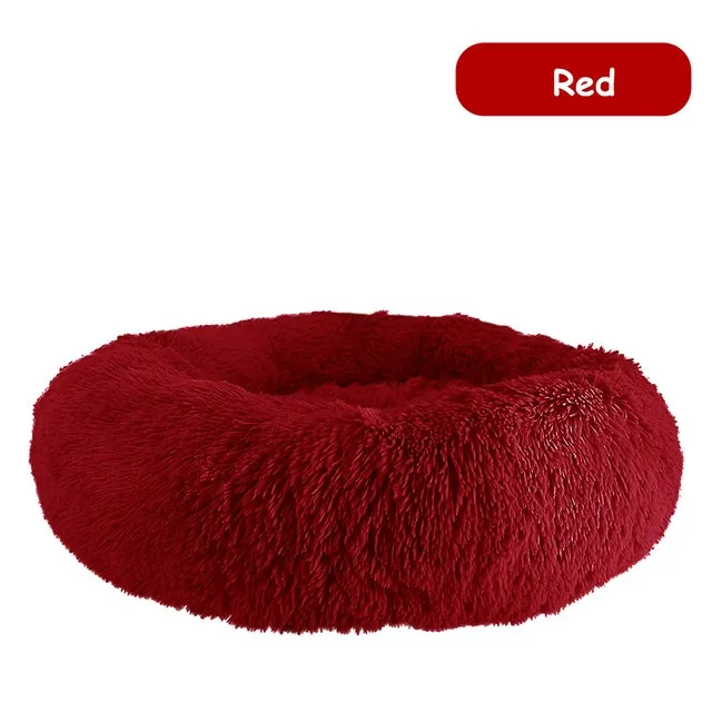 Long Plush Pet Dog Bed Super Soft Round Dog Kennel Winter Warm Dogs Cat Bed Comfortable Cushion for Small Medium Large dog