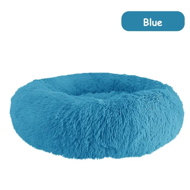 Long Plush Pet Dog Bed Super Soft Round Dog Kennel Winter Warm Dogs Cat Bed Comfortable Cushion for Small Medium Large dog