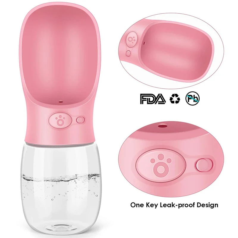 Portable Pet Dog Water Bottle Outdoor Travel Dogs Drinking Puppy Cat Feeder Water Dispenser Bottles Pet Supplies 350/550ML